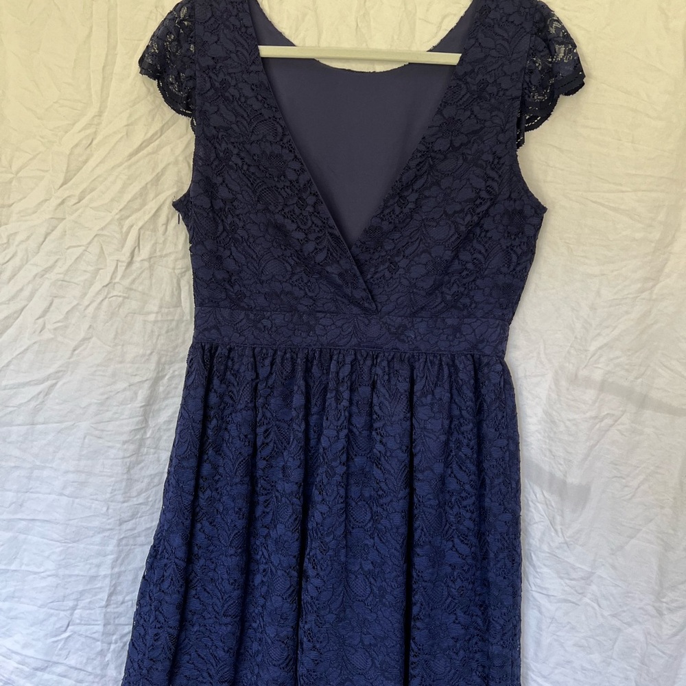 F21 Navy Blue Lace Dress